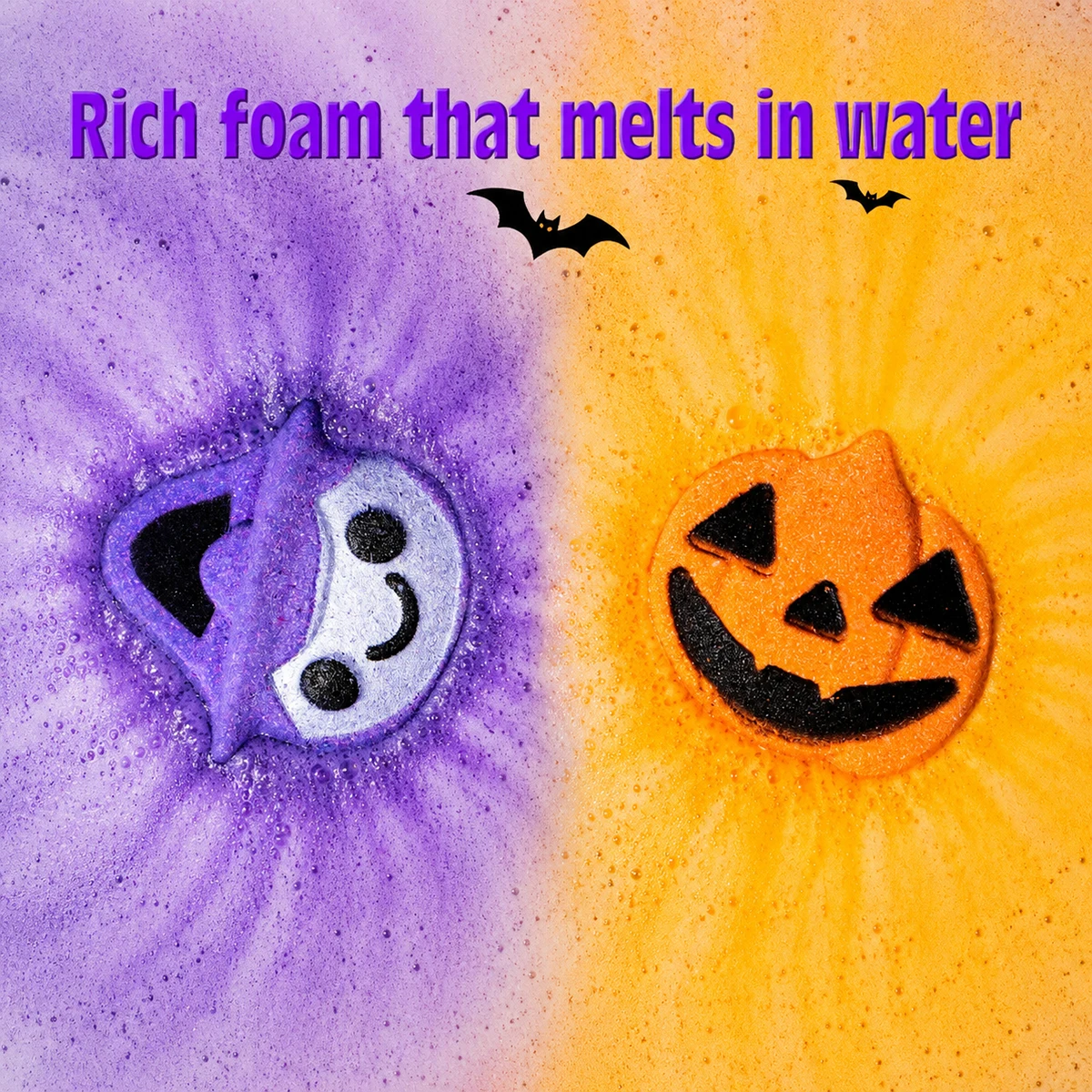 1/2/3pcs Halloween Bath Colorful Bath Ball Pumpkin, Witch, Ghost, Holiday Spa Soak Gift Sensory Play Bathtime Gift for Boys Girl