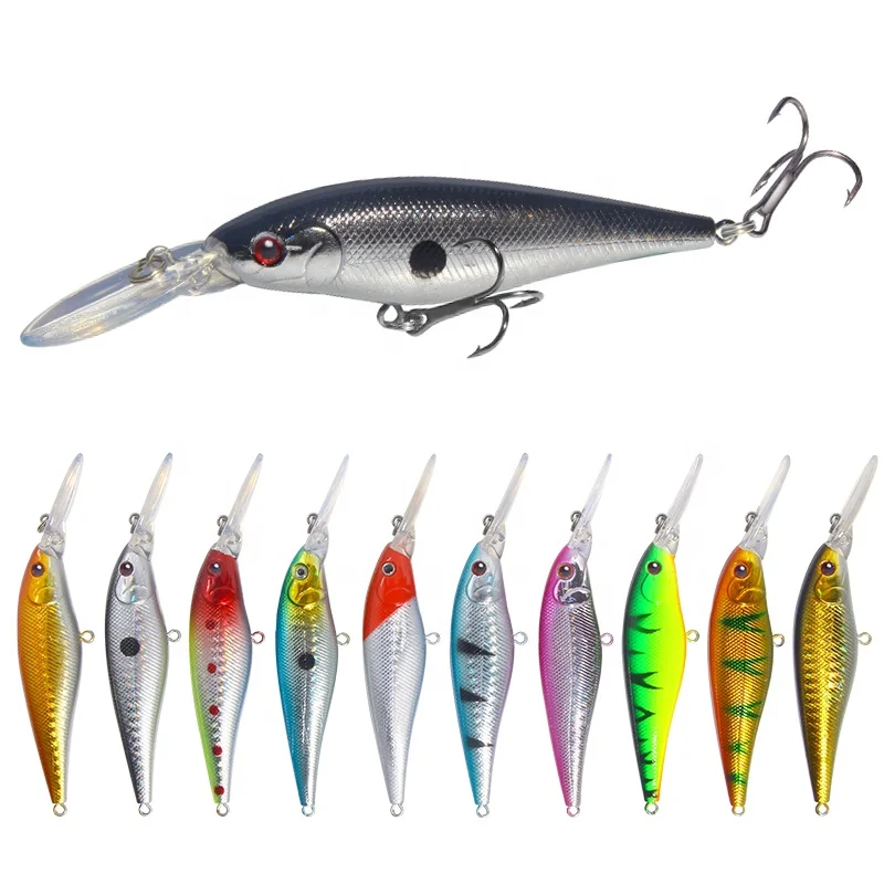 fishing lures 9.5g/110mm  Long tongue plate FLOATING MINNOW hardbait Artificial bait lures wholesale