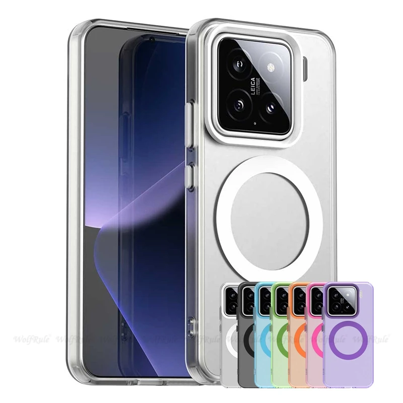 For Xiaomi 15 Case Cover Xiaomi Mi 15 Capas Phone Bumper Armor Back Transparent Magnetic Matte Clear Fundas Xiaomi 15 Xiaomi15