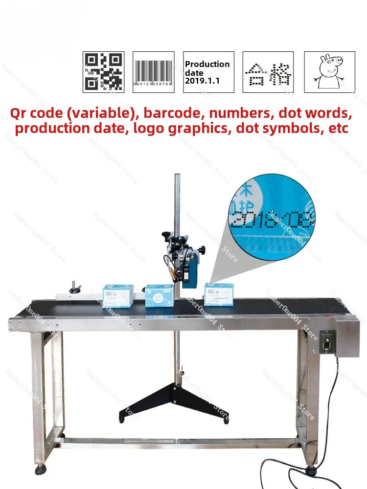 Food Production Date Small Full-Automatic Encoder Assembly Line Labeling Time Price QR Code Serial Number Production Line