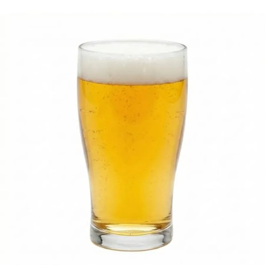 

Beer Glasses Set Of 6 Fine-Blown Stout Beer Glasses - -Style Tempered Clear Craft Glass Dishwasher-Safe For Beers Ales or Cockt