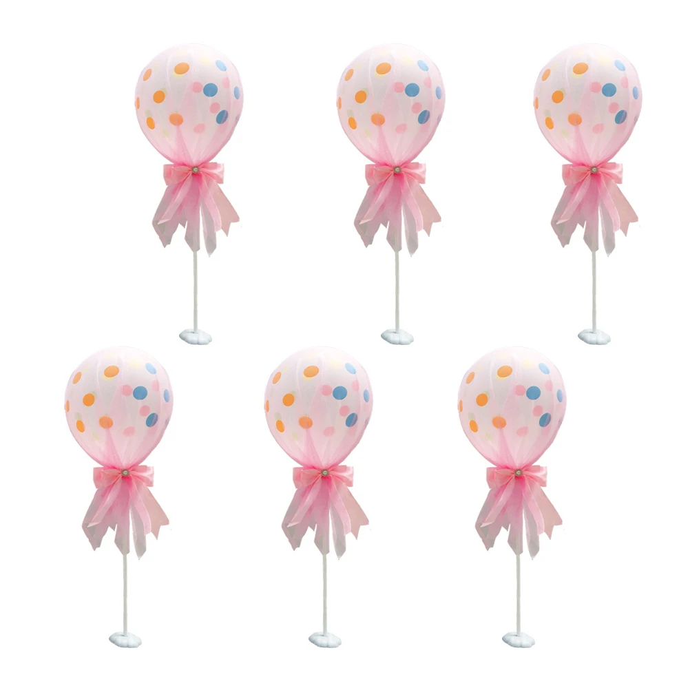 

6 Pcs Balloon Suit Bridal Shower Decorations Wedding Dots Base Party Latex Holiday