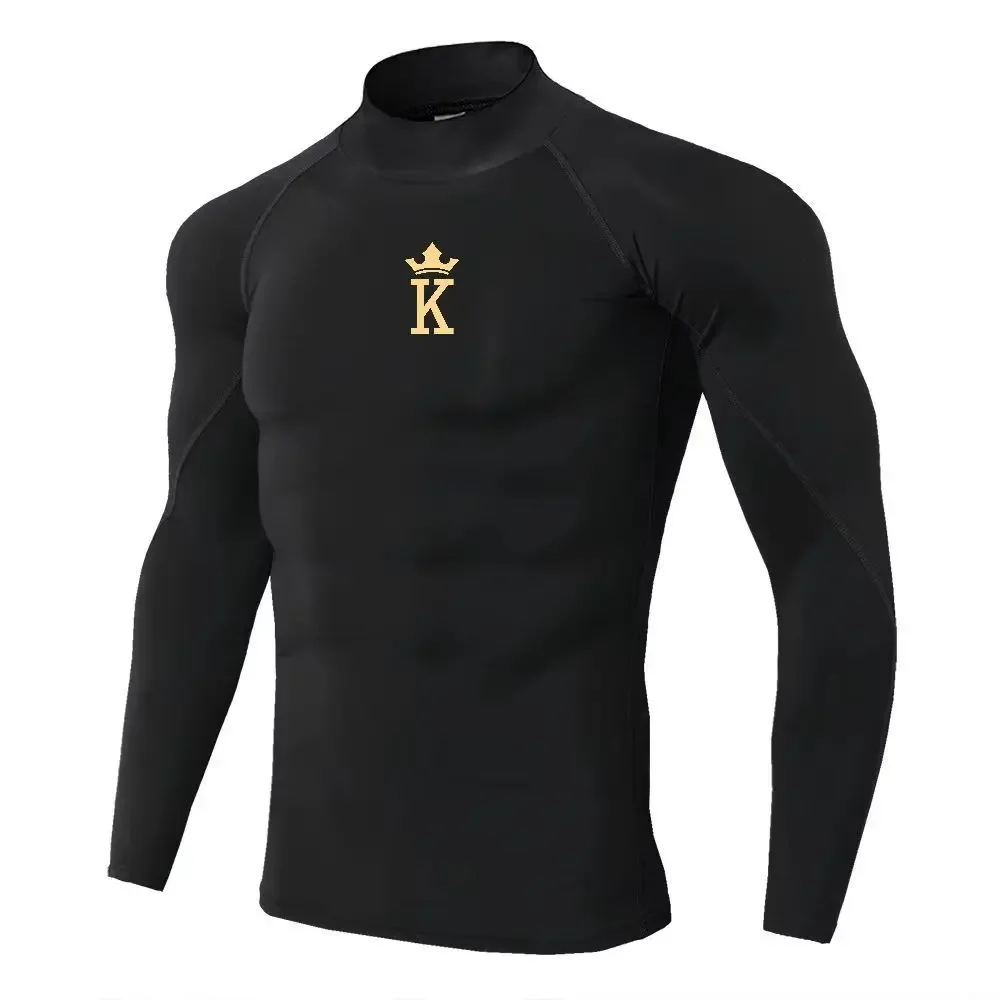 Men Sport T-shirt Quick Dry Bodybuilding Running Shirt Long Sleeve Compression Top Gym T Shirt Men Fitness Tight Men Underwear
