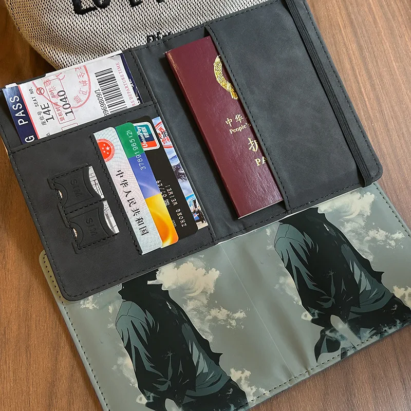 قطعة واحدة لوفي حامل جواز السفر الكرتون بولي Leather الجلود محفظة جواز السفر موضة إكسسوارات السفر بطاقات الأعمال محفظة حمل الهدايا