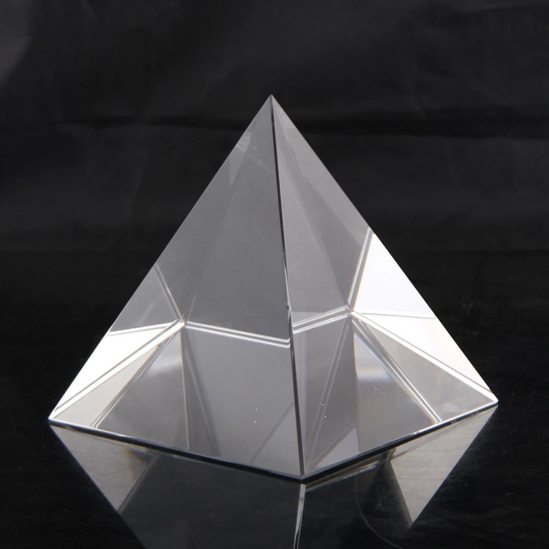 Polyhedron Prism Optical Glass Pyramid, 40mm, High Retangular, Adequado para Ensinar Experimentos