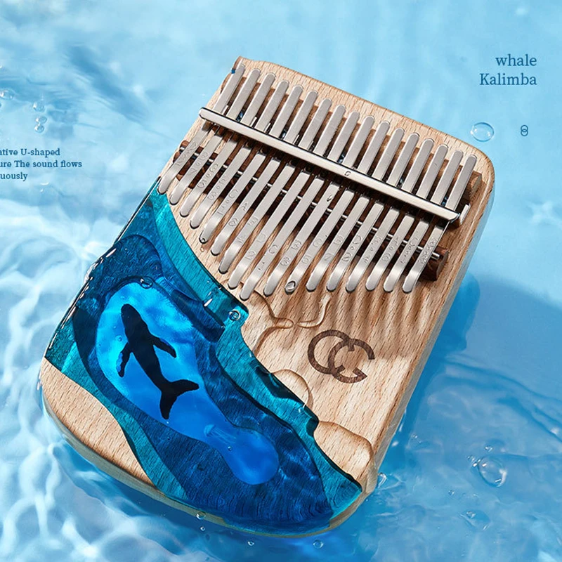 CEGA Creative Kalimba Portable Thumb Piano 17 21 Key Calimba Professional Musical Keyboard Beginner Kalimbas Epoxy Resin Gifts