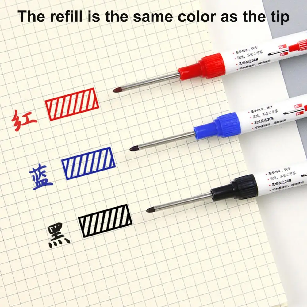 Lápiz marcador de agujero profundo, marcador ligero de cabeza larga, herramienta de escritura suave, sin decoloración
