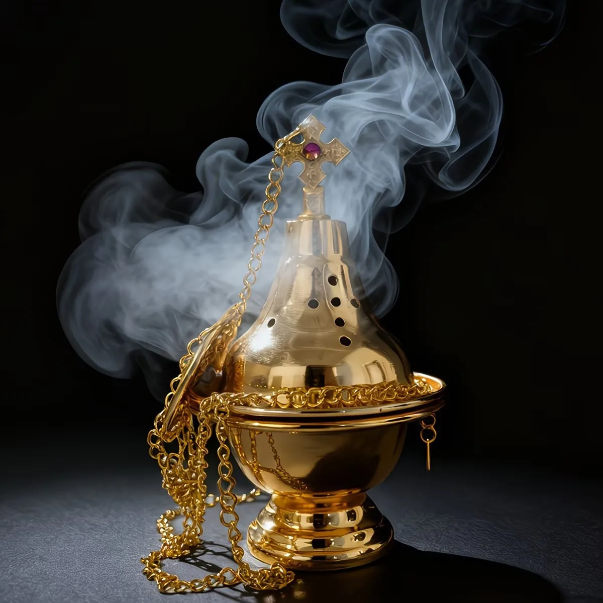 Vintage Metall-Räuchergefäß-Set, mit Goldenem Kohleklammer, Hängendes Kohle-Räuchergefäß, Geeignet für Meditation, Gebet, Yoga-Raum und Spirituelle Dekoration – Detail 5