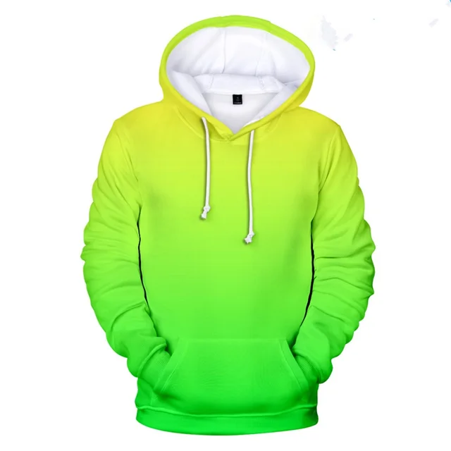 Cool Designs y2k Bluza z kapturem dla mężczyzn z nadrukiem 3D Neon Green Bluzy z kapturem Harajuku Moda damska Odzież uliczna Bluza z kapturem