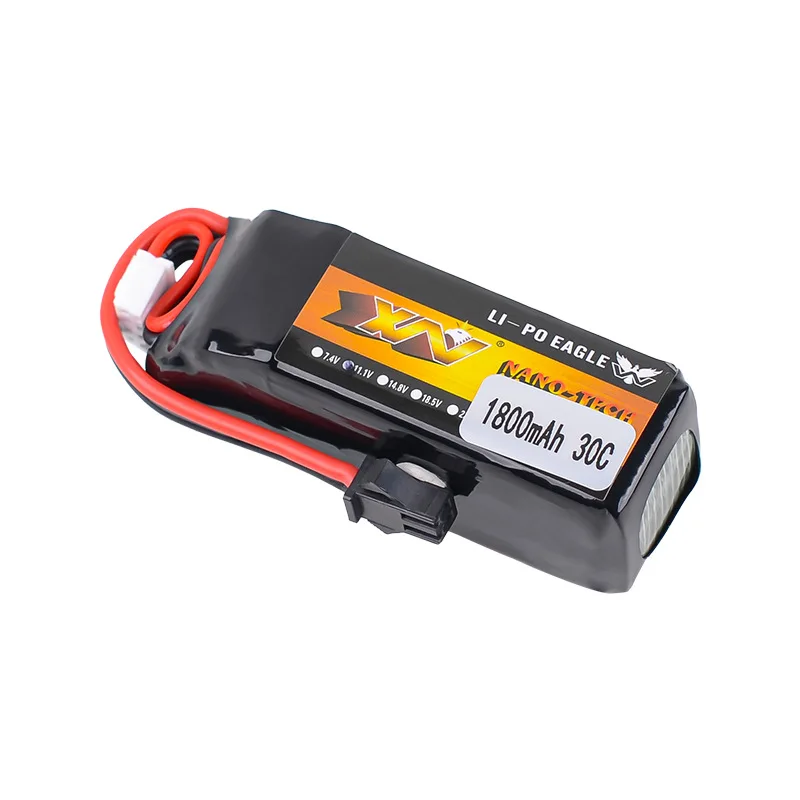 11.1V 1800mAh 30C Model Battery for Small Toys Model Aircraft & Model Ships Replacement Rechargeable Lithium Battery
