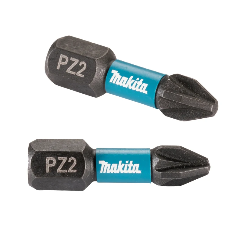 Makita E-12376 Impact Black PZ2 25MM C-Form Shank Widely Used Screwdriver Drill Bit High Hardness Power Tool Accessory 25 Pieces