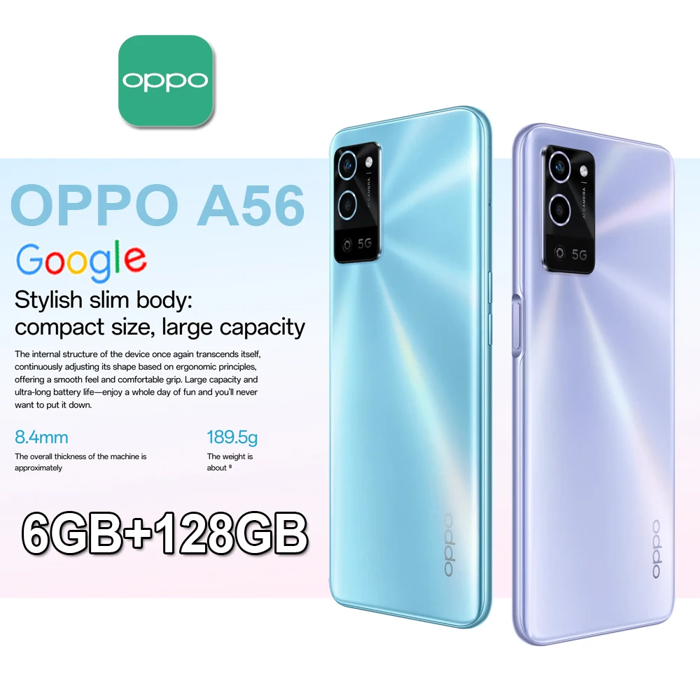 OPPO A56 full Netcom 5G dual sim dual standby smartphone 8GB+256G/5000mAh long battery life side fingerprint unlock unlock phone