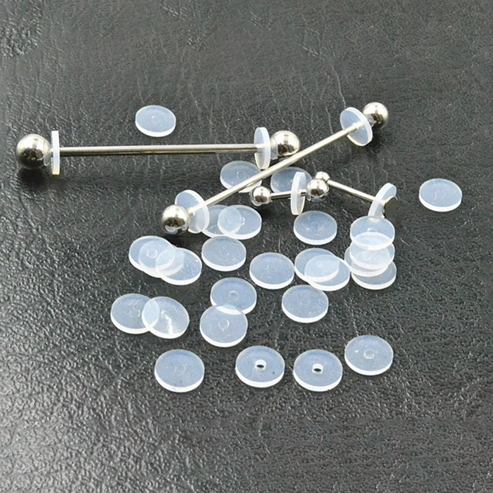 100Pcs Silicone Earring Backs Soft Studs Support Heavy Earrings Droopy Ear Lifter Safety Stopper Earring Backs for Studs