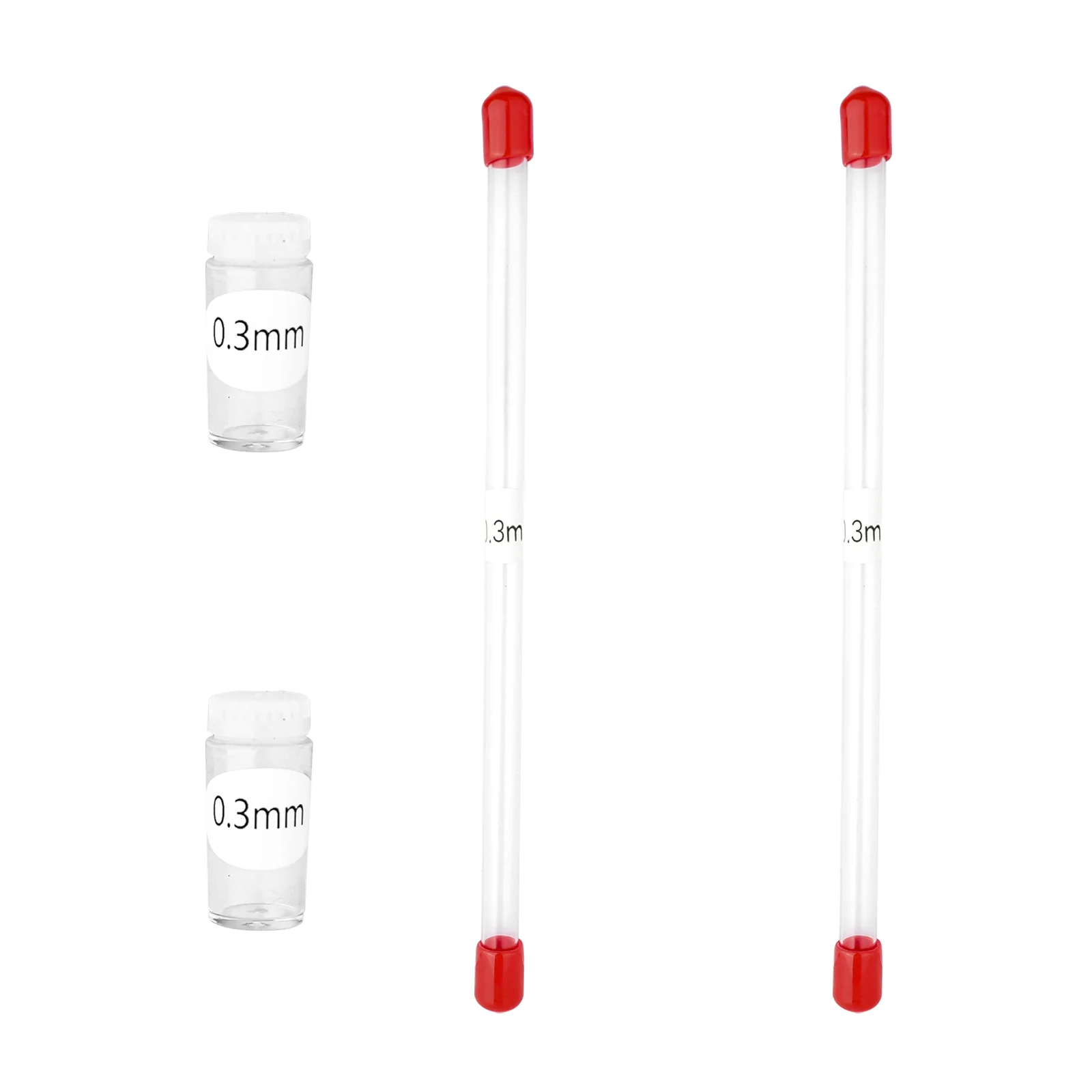 Empty Storage Container Tube for Airbrush Needle Nozzle Replacement 0.2mm 0.3mm 0.5mm Labeled Air Brush Accessories Tools Parts