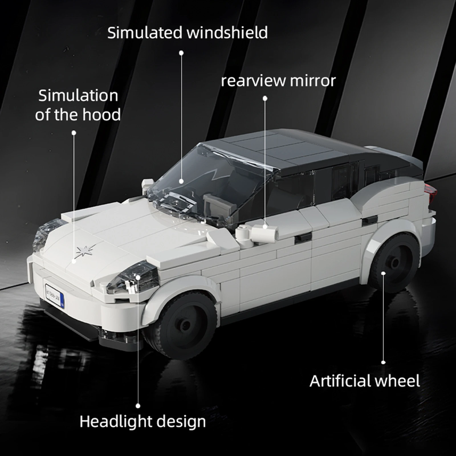 329PCS คลาสสิก SUV ไฟฟ้ารถบล็อกอาคารชุด LuxuryT รถชุด STEM ของเล่นเพื่อการศึกษาของขวัญสร้างสรรค์สําหรับเด็ก