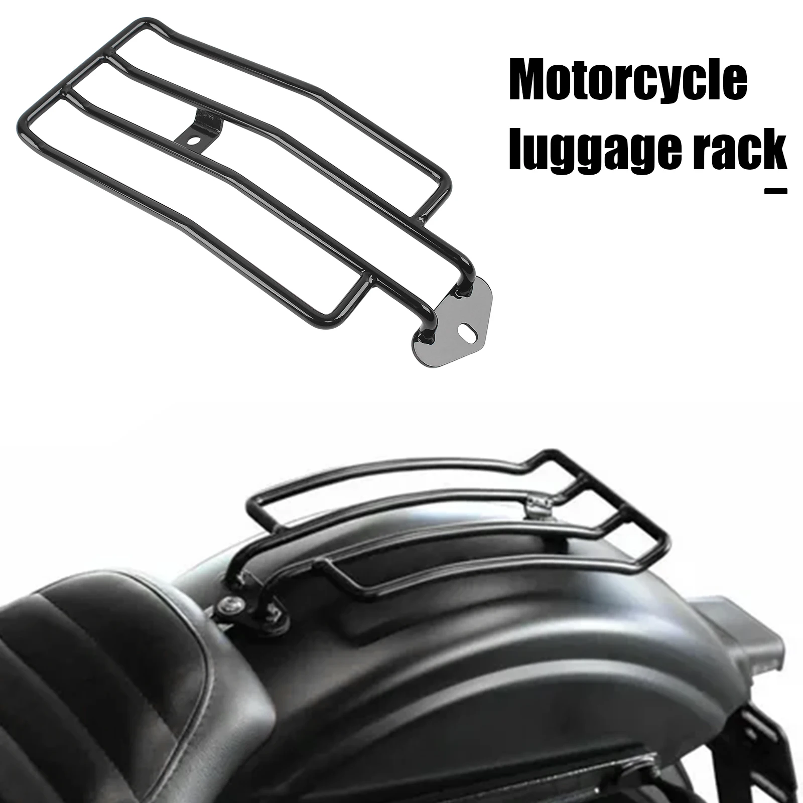 Motocykl czarny tylny fotel Solo bagażnik wspornik półka podporowa dla Honda Rebel CMX300 CMX500 ABS 2017-2024