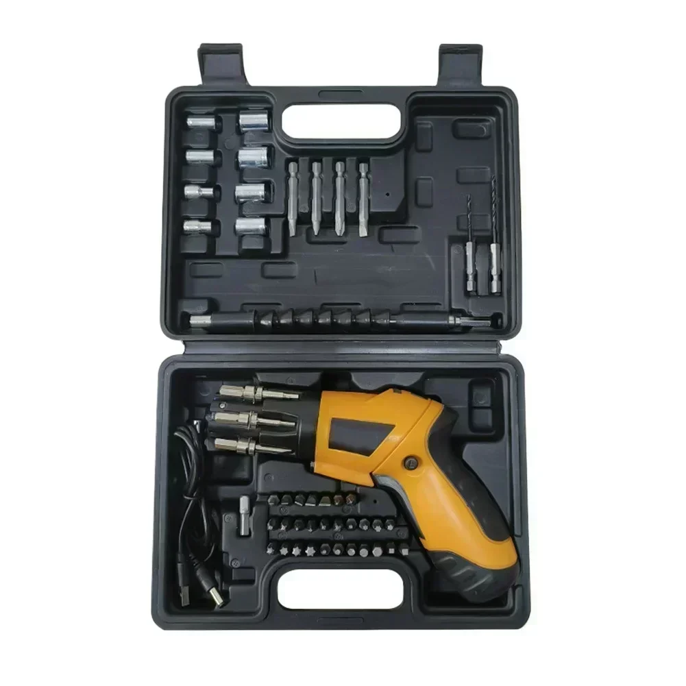 Rechargeable Cordless Electric Screwdriver Set with Mini Drill Driver Tool and Light for Home Installation and Repair Tasks