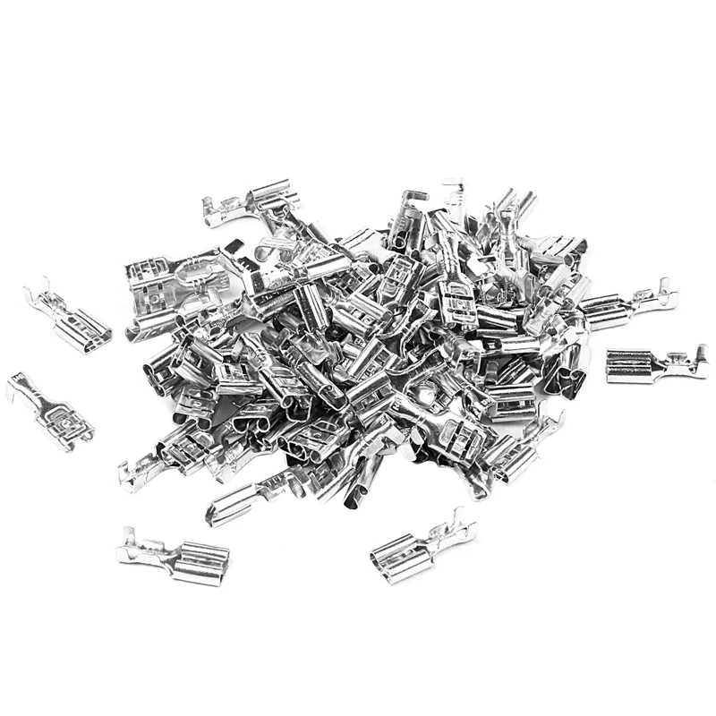 ขั้วต่อตัวเมียแบบไม่มีฉนวนขนาด100x6.3มม. ขั้วต่อแบบไม่หุ้มฉนวน2.5mm2