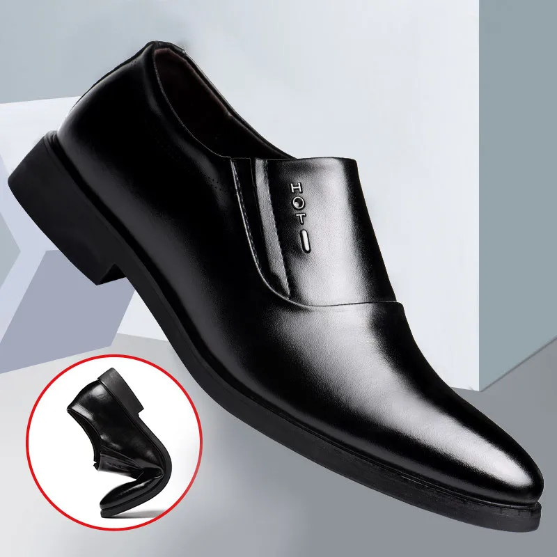 Classic Business Men Dress Shoes Fashion Elegant Formal Wedding Shoes Men Slip on Office Oxford Shoes for Men