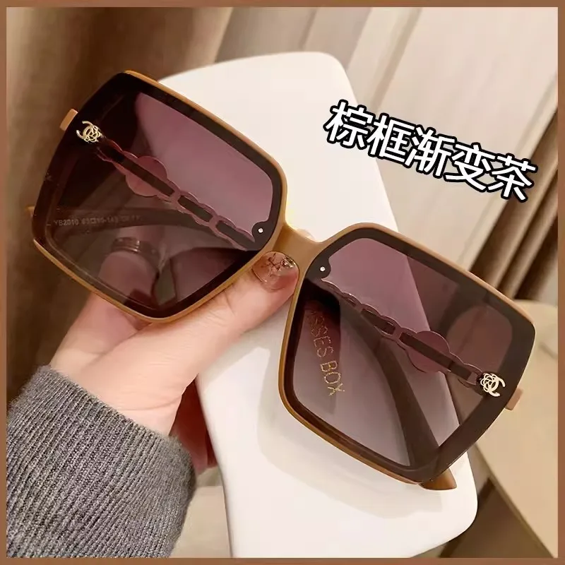 Женские солнцезащитные очки, высококачественное ощущение и маленькое лицо, поляризованная коробка для солнцезащитного крема, солнцезащитные очки на цепочке и очки для вождения