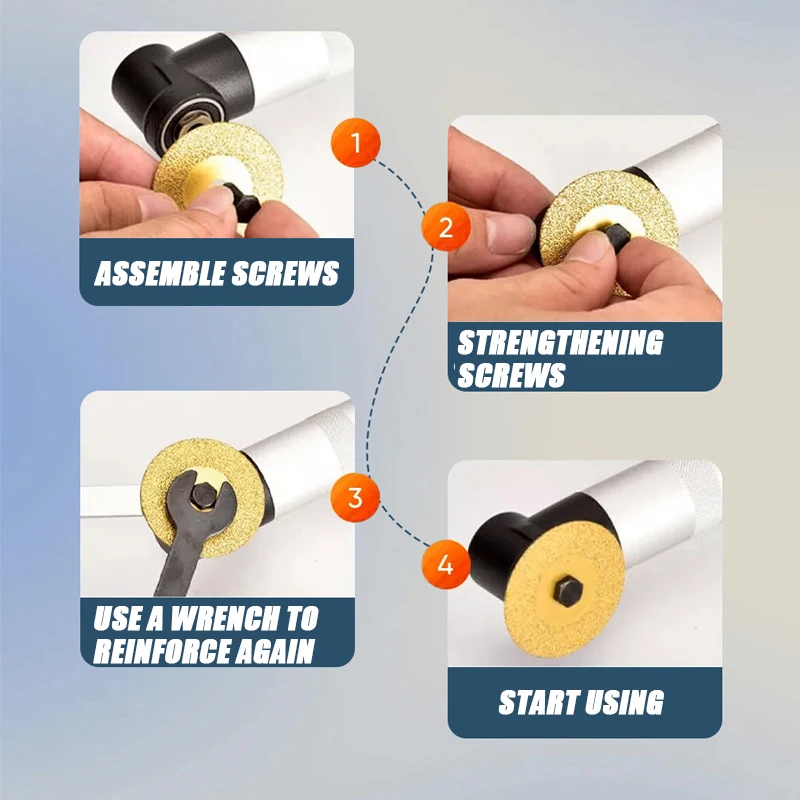 Mini szlifierka kątowa elektryczna wielofunkcyjna do marmuru, płytek, kątowa 90 stopni, do czyszczenia, cięcia, polerowania i szlifowania kamienia