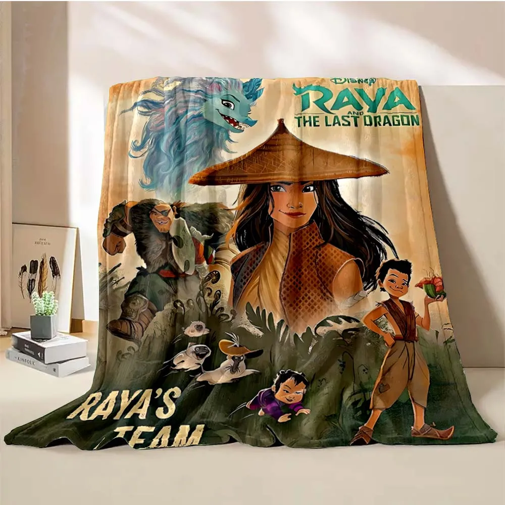 Raya and Last Dragon Blanket Warm Soft Fluffy Throw King Size Luxury Throw Kid Adult Sofa Bed Blanket Cover Travel Throw Gift