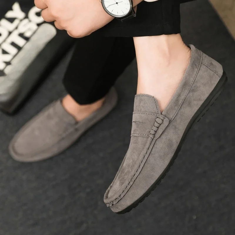 

Round Toe Slip on Leather Shoes for Men Social Luxury Sale High Quality Fashion 2025 Trend Classic Original Pu Man Casual Shoe