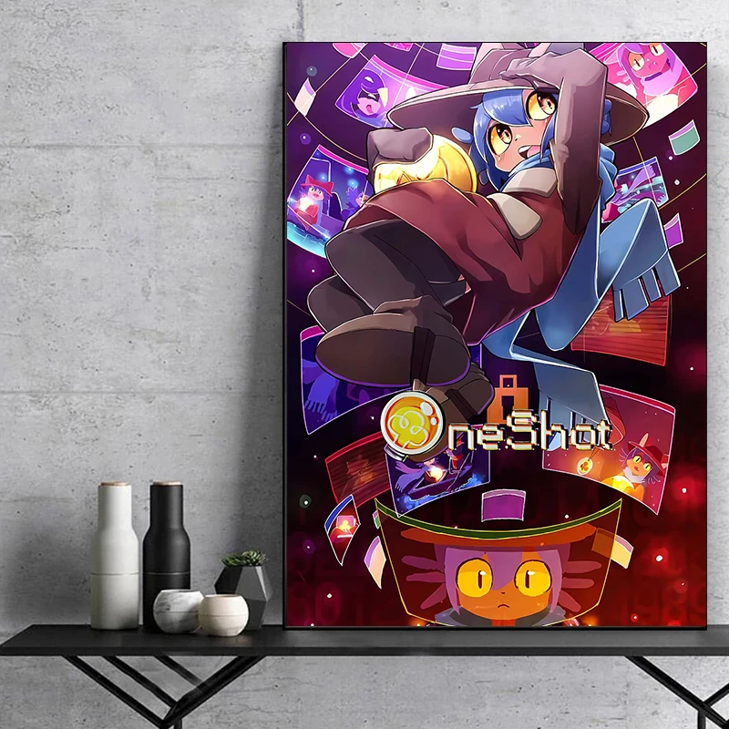 Game OneShot Poster Classic Pixel Games Niko Prints Canvas Painting OneShot Wall Art Pictures Home Room Modern Game Decoration