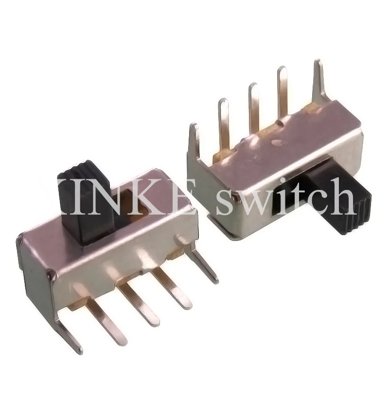 20pcs SS12F23 Toggle switch horizontal SS-12F23 4MM five-foot toggle switch 1P2T SPDT Miniature Slide Switch