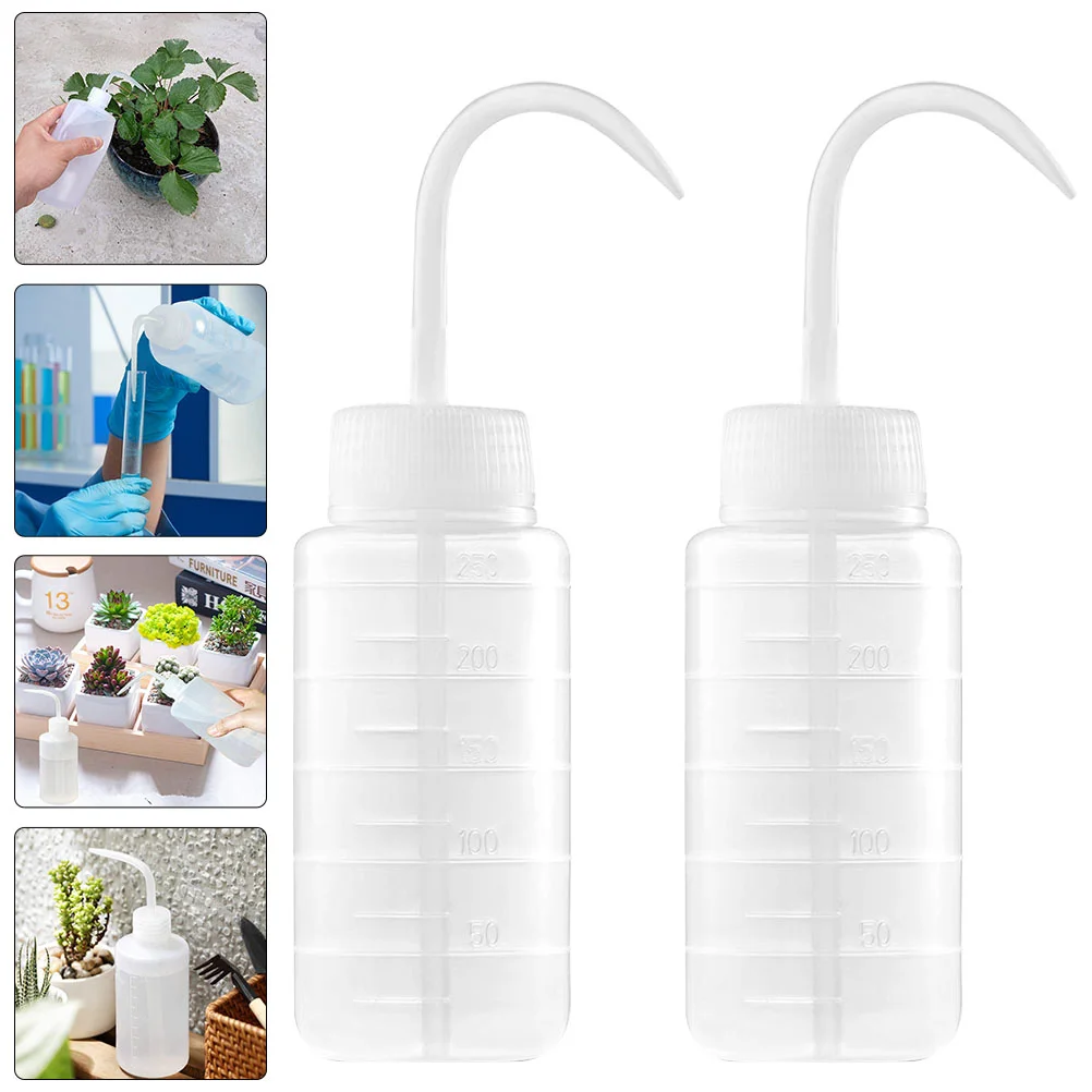 

2 Pcs Wash Bottle Indoor Shampoo Water Nozzle Bottles Pp Hairdressing Applicator Graduated