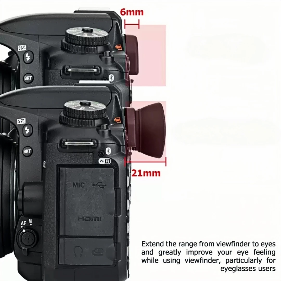 Camera Viewfinder Eyecup Eyepiece Replacement Accessory Block Stray Light for Nikon D7500 D7200 D5600 D750 D90 D610 D600 Camera view 4