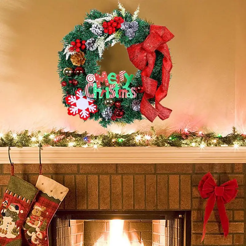 

Merry Christmas Wreath 16-Inch Artificial Christmas Wreaths Christmas Door Decorations Merry Christmas Decor Door Welcome Wreath