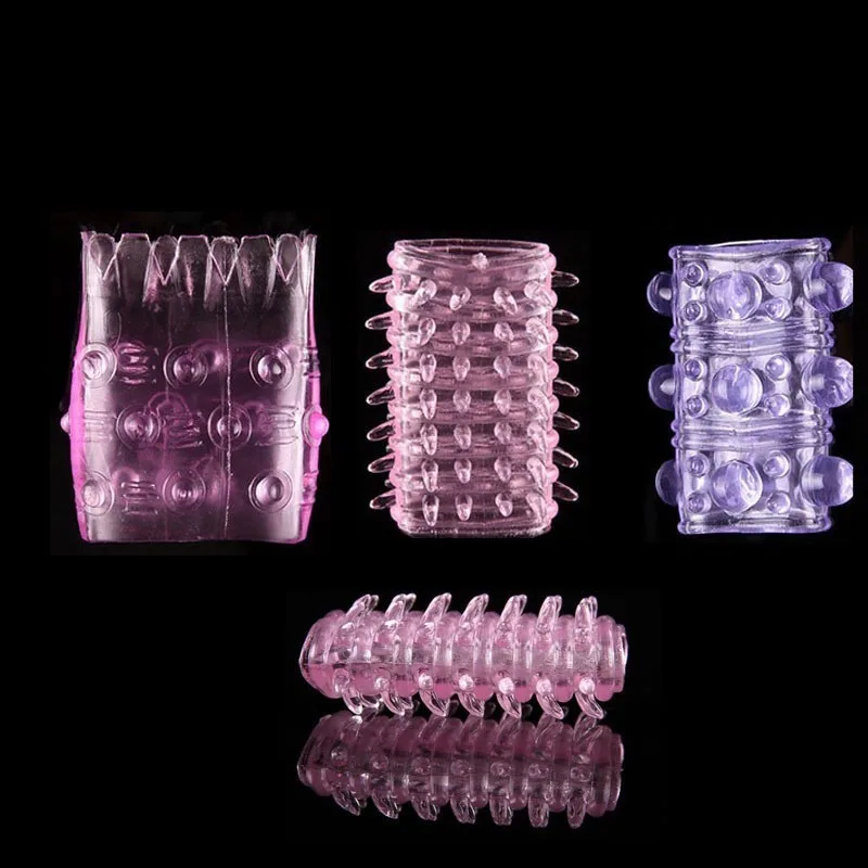 

Spike Dotted Condoms Silicone Penis Ring Enlargement Male Cock Sleeve Adjustable Delay Ejaculation Adult Sex Toys For Men