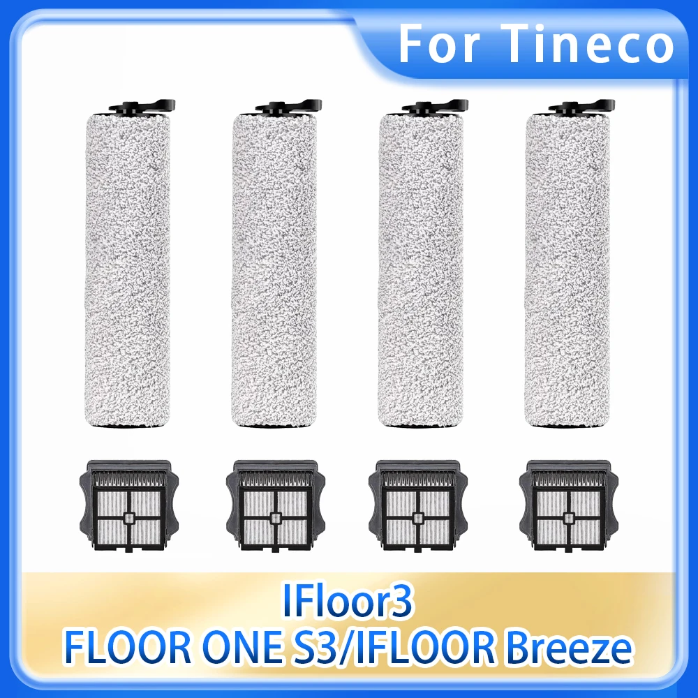 Roller Brush For Tineco iFloor 3\\Floor One S3 Cordless Wet Dry Floor Washer Handheld Vacuum Roller Brush Hepa Filter Accessories