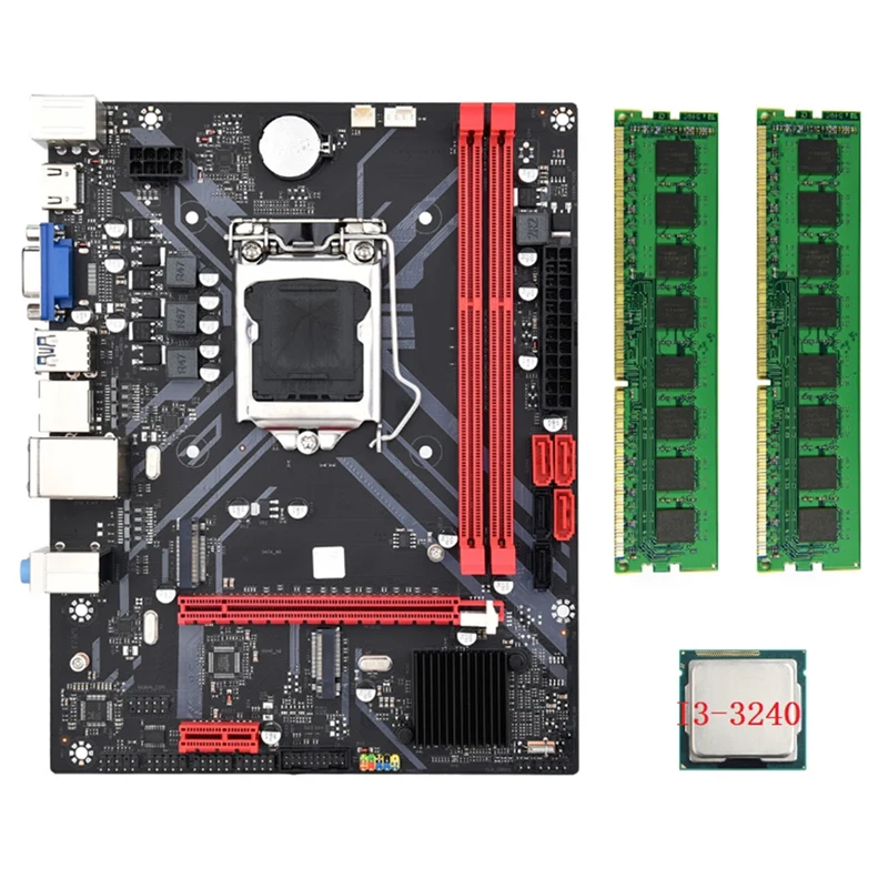 

B85M VHL Desktop Motherboard +I3-3240 CPU +2X DDR3 1600Mhz 8G RAM LGA 1155 USB 3.0 SATA 3.0 Computer Motherboard Easy Install