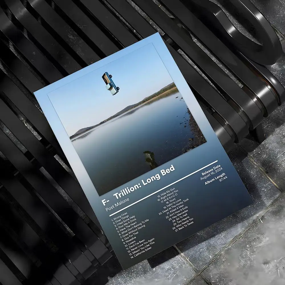 Post M-Malone Rapper Sänger Poster für Zuhause, Wohnzimmer, Schlafzimmer, Bar, Flur, klebrige Wandkunst, Druck, wasserfest, ästhetische Dekoration – Detail 5
