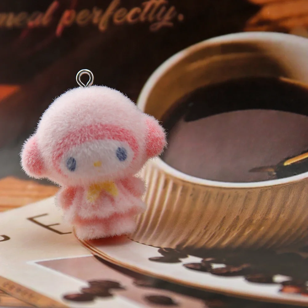 10 pz 3D Carino Floccaggio Arco Ragazza Pendenti E Ciondoli In Resina Kawaii Del Pendente Del Fumetto Per La Borsa Del Telefono Portachiavi Orecchini Artigianato FAI DA TE Creazione di Gioielli