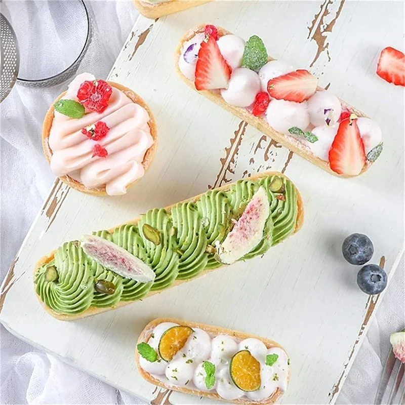 10er Pack ovaler Torten ring perforierter Back ring Gebäck ring Edelstahl Kuchen Torten form ringe Back kuchen ring