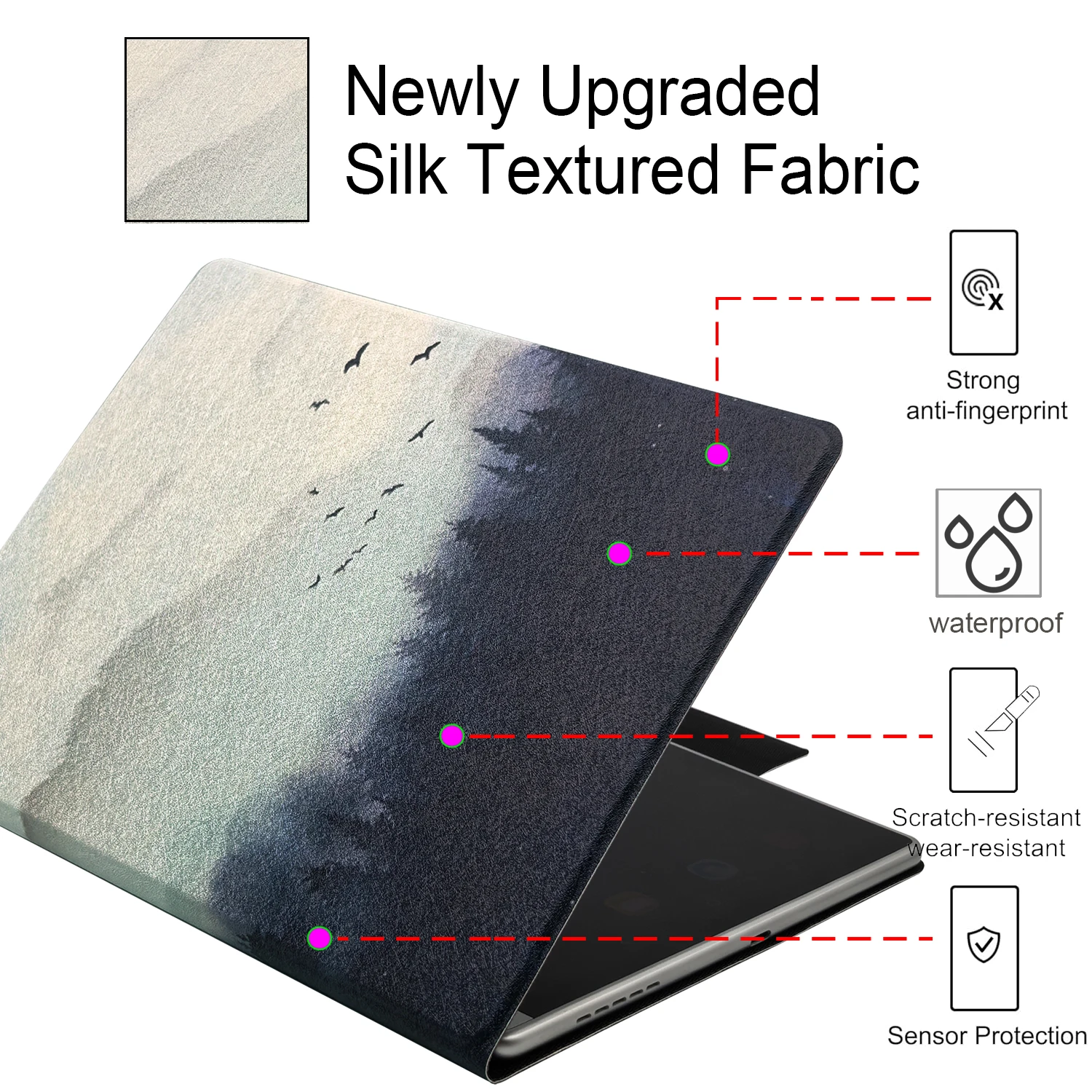 Magnetic Stand Folio Case for 10.95'' XPPen Magic Note Pad (2025) Tablet Ultra-Thin Cover - Pen Buckle & Auto Sleep/Wake view 3