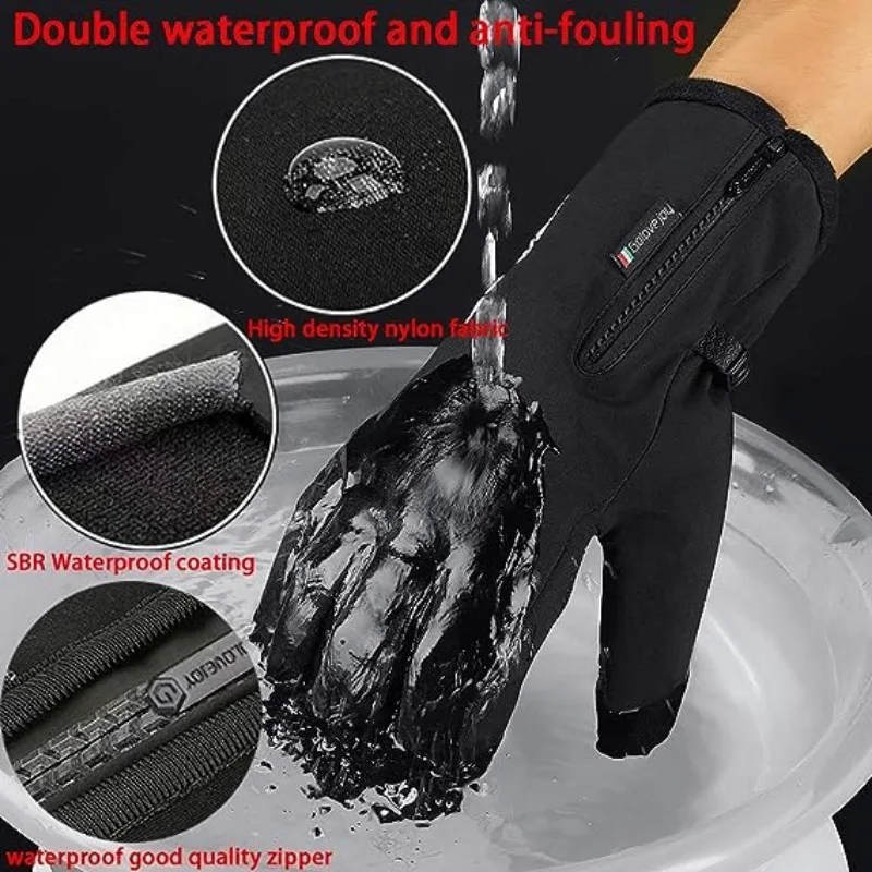 Winter Gloves for Men Women Warm Tactical Gloves Touchscreen Waterproof Hiking Skiing Fishing Cycling Snowboard Non-slip Gloves