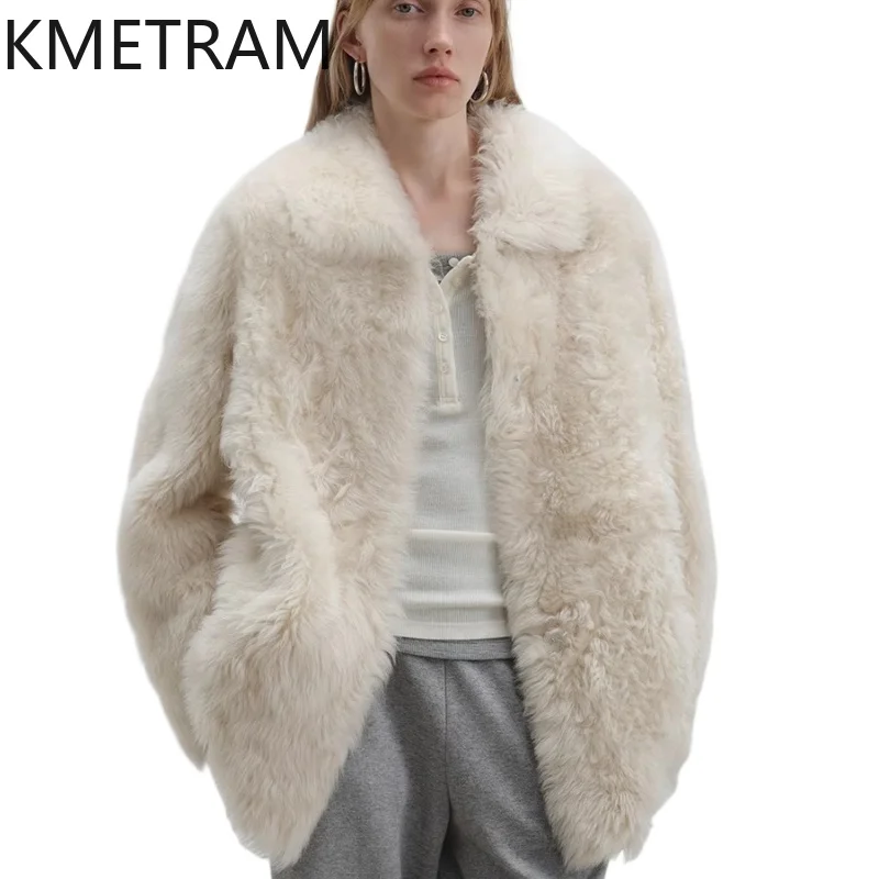 

Двусторонняя меховая куртка из натуральной тосканы, женская шуба с вьющимися волосами, шуба из натурального меха, меховые куртки, 2025 г., зимняя женская одежда