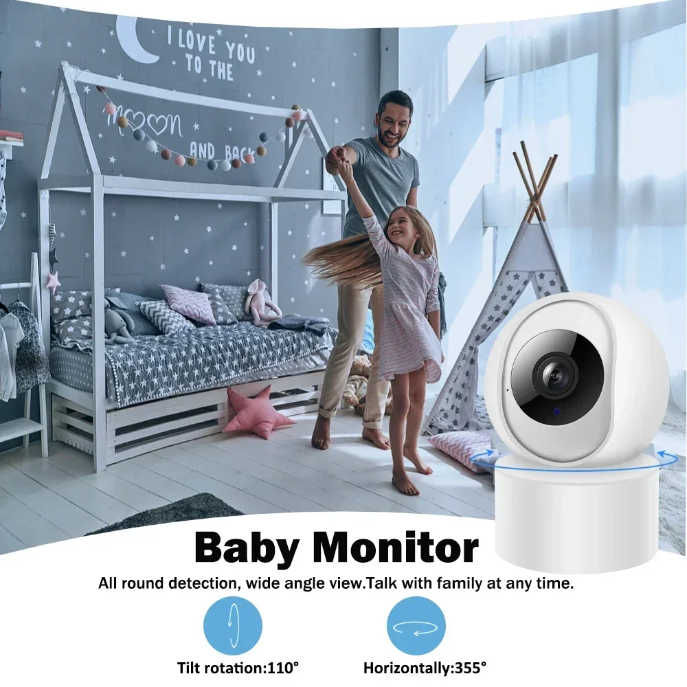 Baby Monitor Indoor Mini IP Camera 1080P HD Auto Tracking WiFi Wireless Smart Home Seurity Protection CCTV Video Surveillance