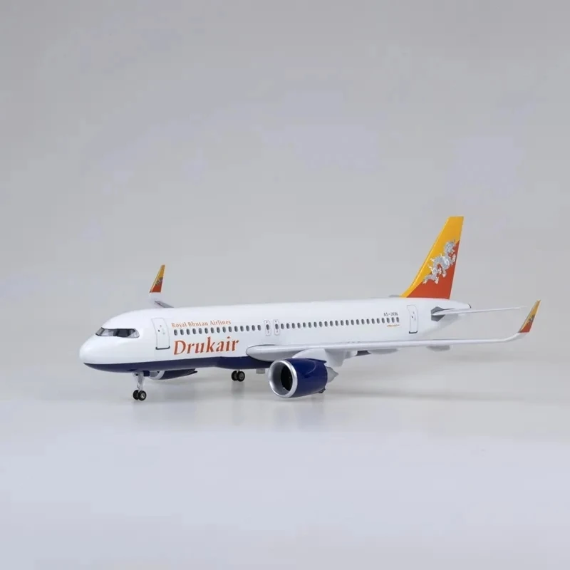 

1/80 Scale 47CM Diecast 320NEO A320 NEO Air Bhutan Drukair Airlines Model Toy Light & Wheel Landing Gear Resin Plane Model Gifts