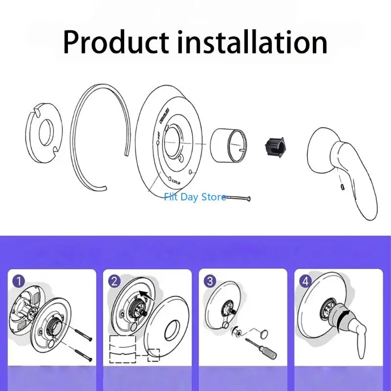 F92C 10Pcs 1060514 Shower Handle Inserts Replacement Faucet Handles Inside Components Bathroom Fixture Shower Handle Parts