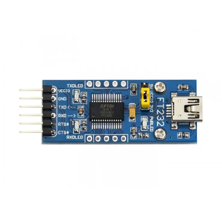 Waveshare FT232 USB UART Board (mini) FT232RL USB-to-UART Serial Convertor Module Kit for Mac, Linux, Android, WinCE