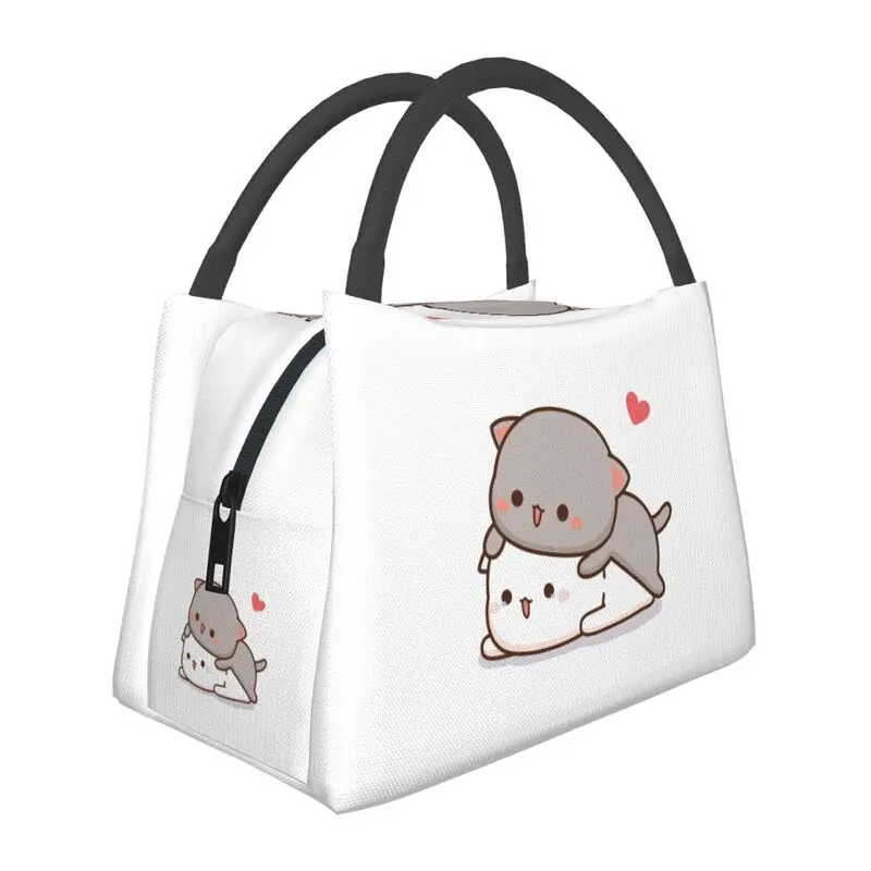 

Изготовленная на заказ сумка для обеда Peach And Goma Mochi Cat Tears, женская термохолодильник, изолированные ланч-боксы для работы, пикника или путешествий
