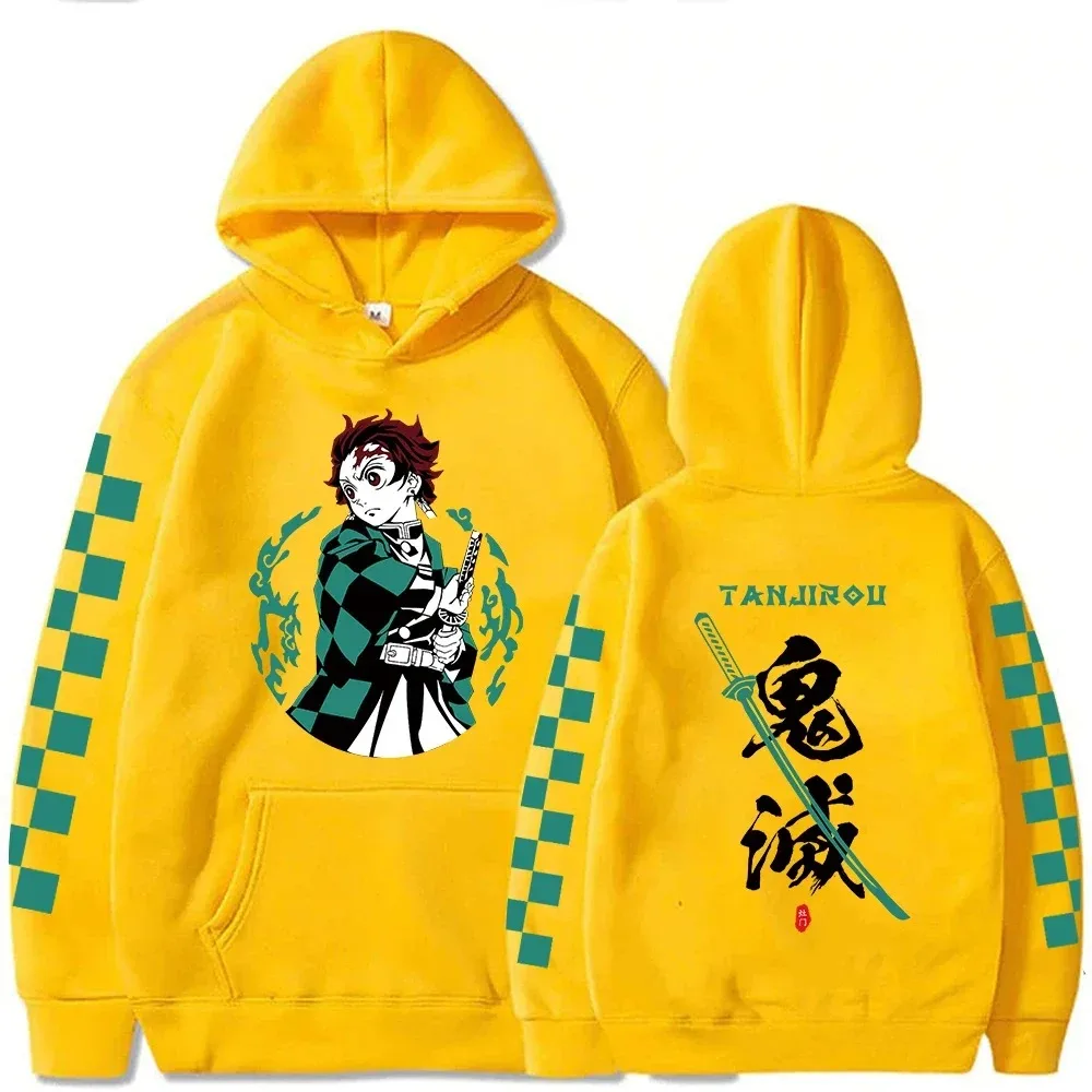 

Demon Slayer Tanjiro Hoodie Plus Size Unisex Y2K Harajuku Streetwear Anime Pullover Sweatshirt for Men and Women Casual Tops