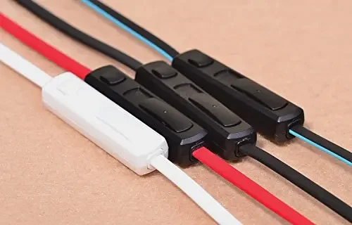 Vmota-Auscultadores Universais de Controlo de Volume, Cabo Áudio, Microfone, Linha Estendida, Branco, Apple,Android e Mais, 3.5mm, 1.0 m