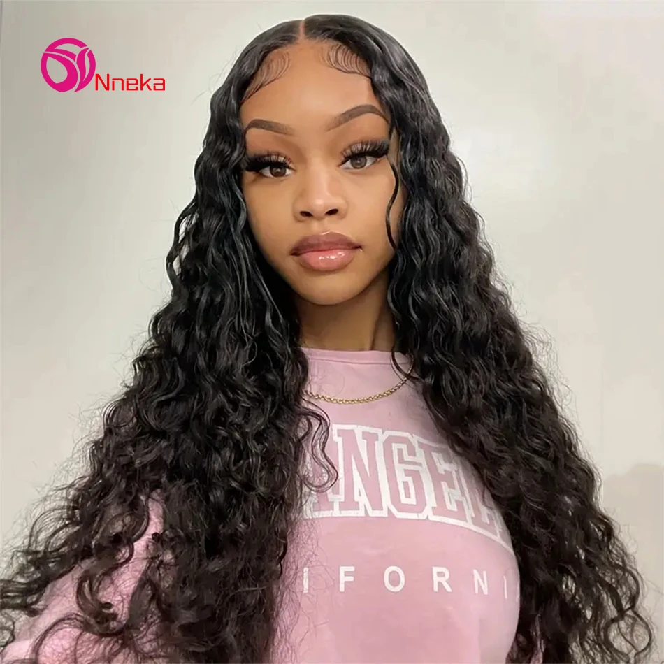 200% Deep Wave 13x6 HD Lace Front Human Hair Wigs Brazilian 30 38 Inch Water Wave 13x4 Lace Frontal Wig For Women