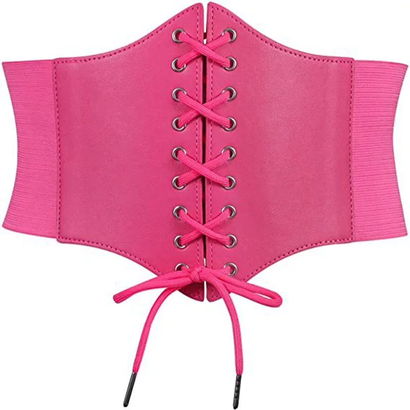 Cintura a corsetto da donna Cintura elastica in vita Cinture larghe Moda casual Abito di marca di lusso Con lacci Vita stretta sul petto allentata AL101